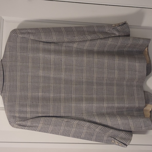 Liz Claiborne 90s tweed grey light blue oversize blazer 12 - Picture 5 of 6